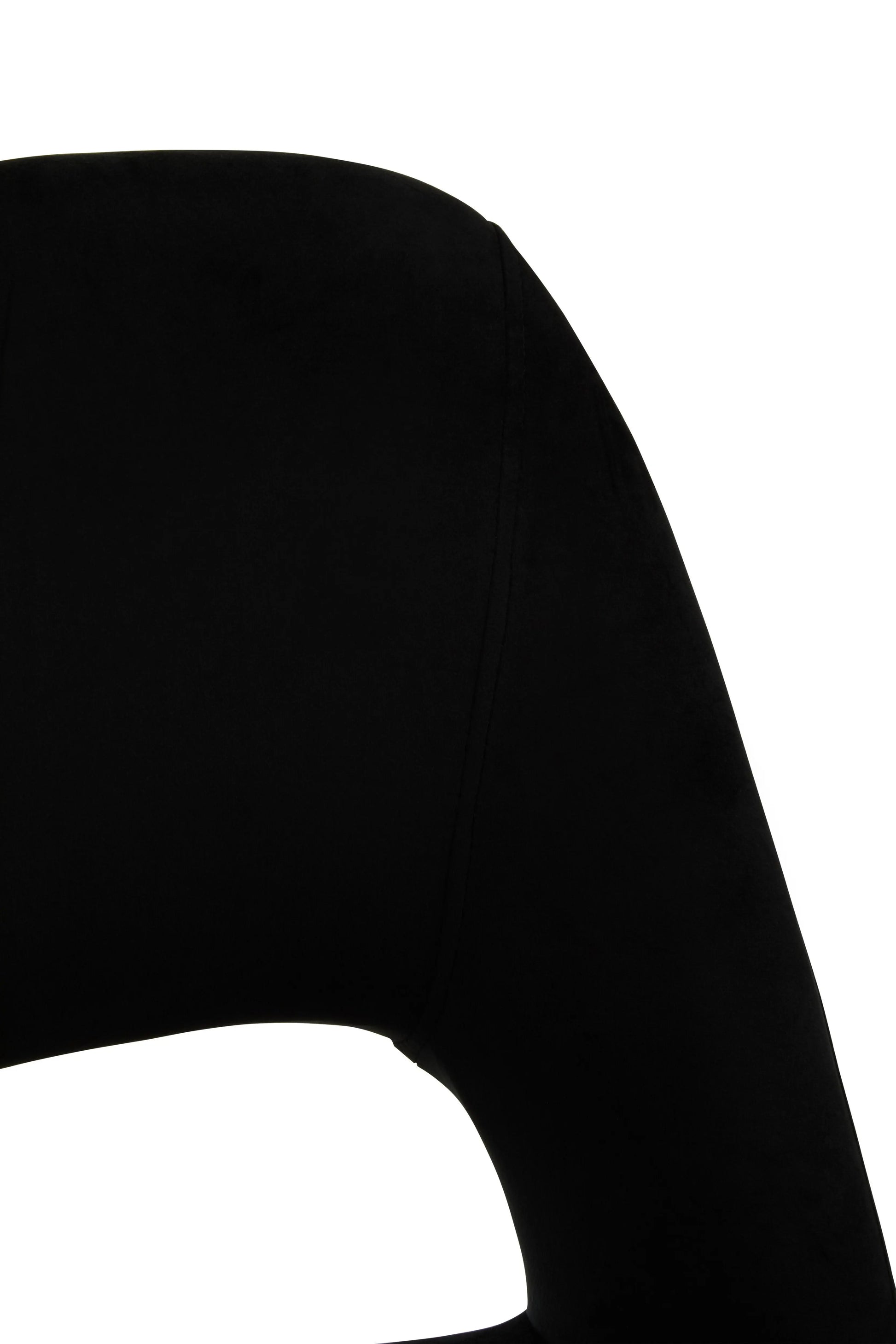 Grayson Black Velvet Dining Chair  Nicholas John Interiors