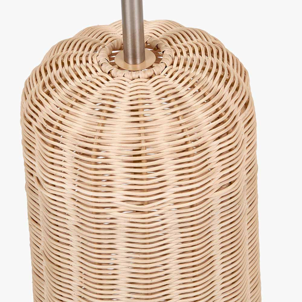 Hali Rattan Base and Shade Floor Lamp  Nicholas John Interiors