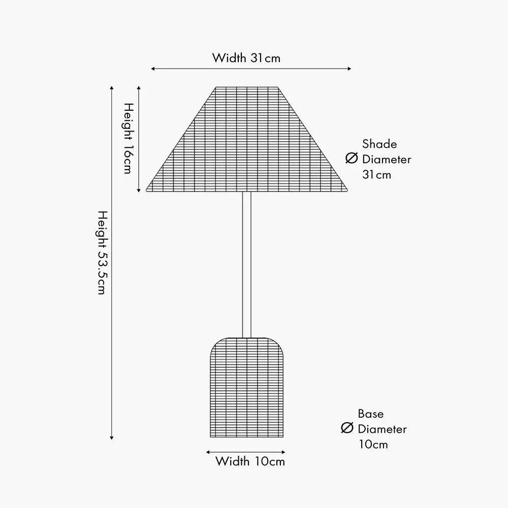 Hali Rattan Base and Shade Table Lamp  Nicholas John Interiors
