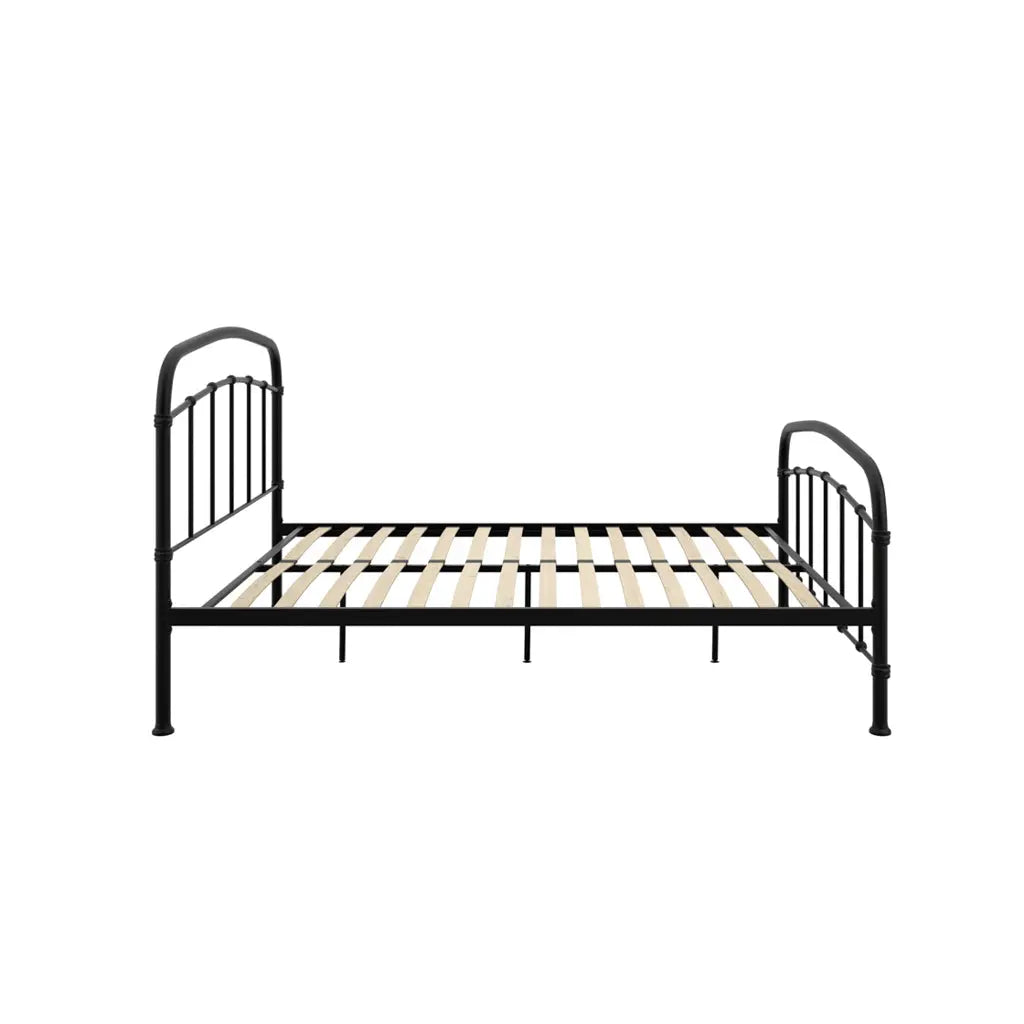 Halston Black Bed   Nicholas John Interiors