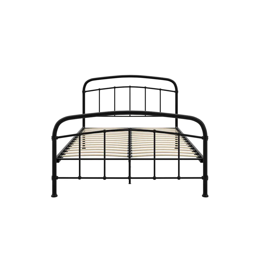 Halston Black Bed   Nicholas John Interiors