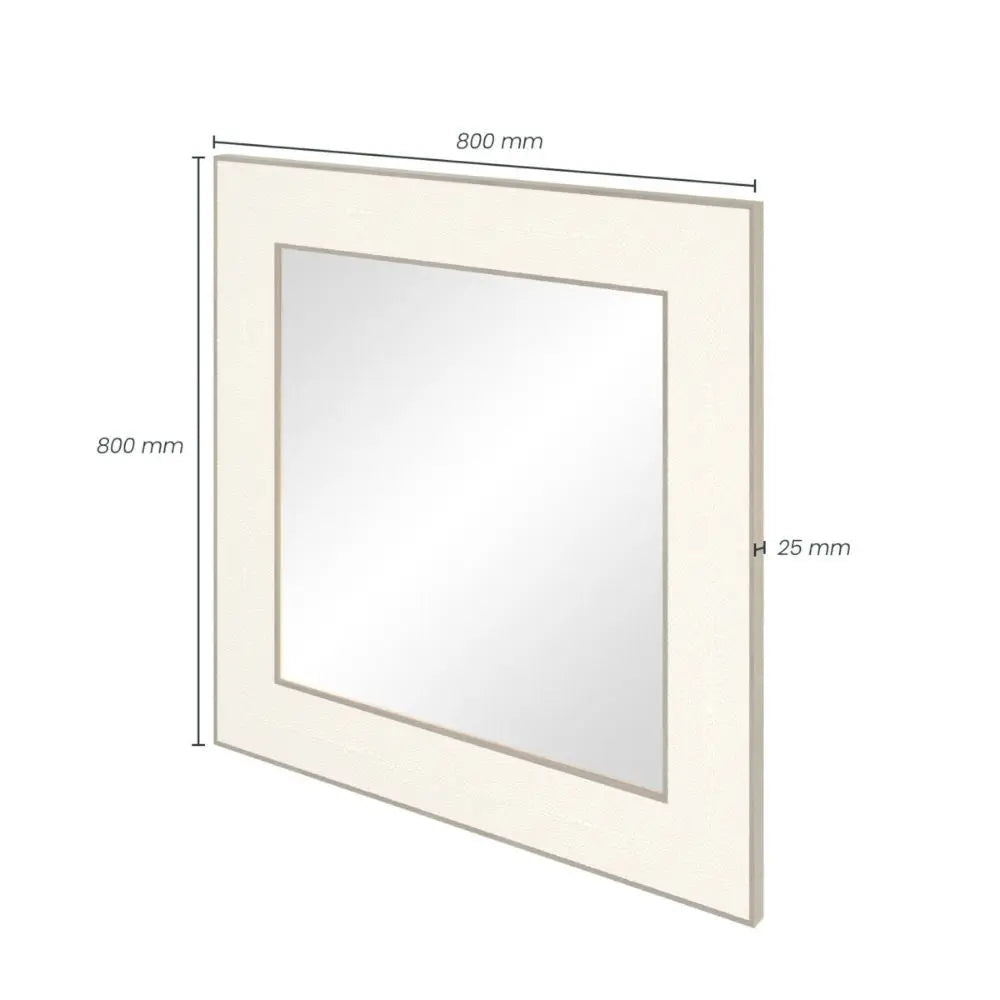 Hampton Mirror Small Square Ivory Shagreen