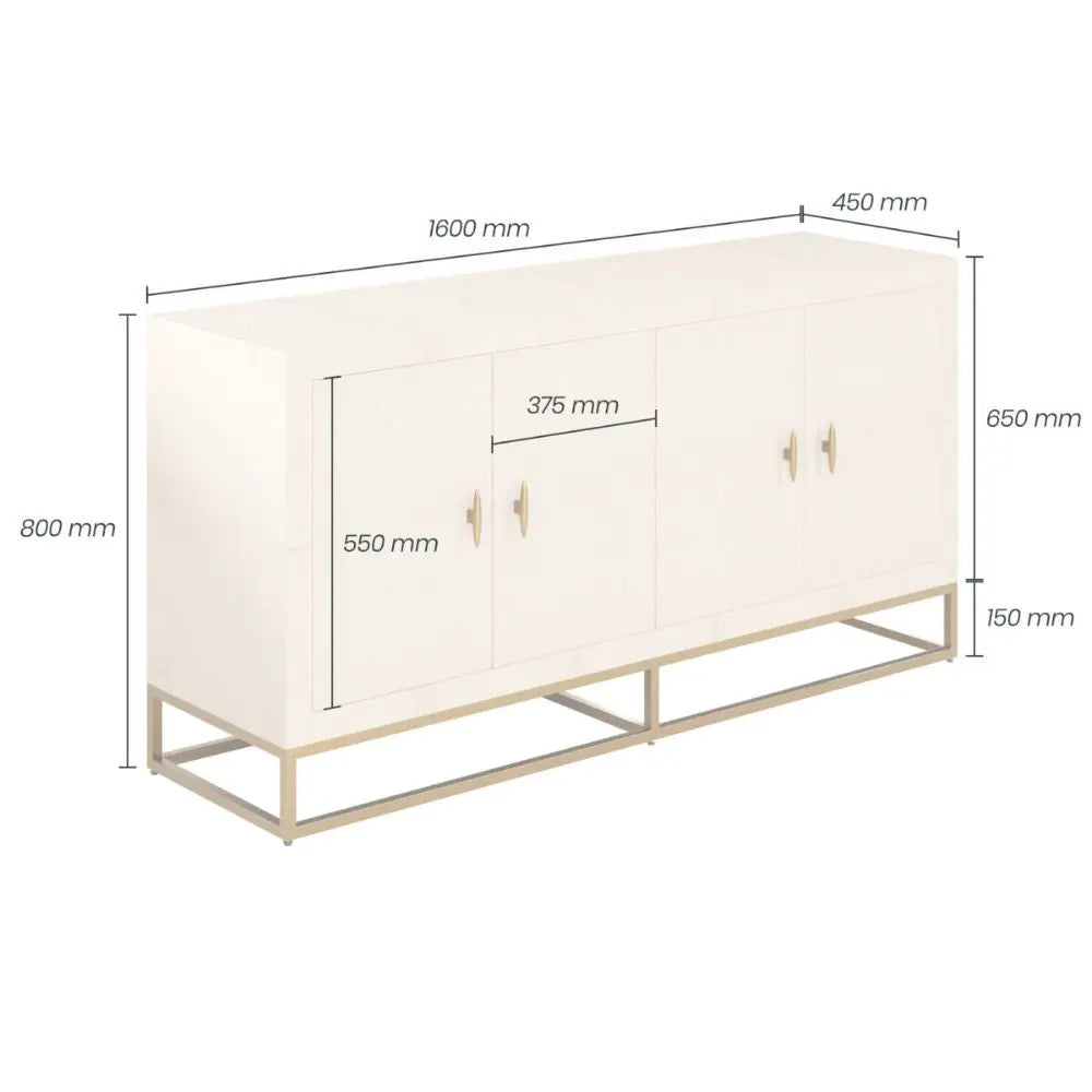 Hampton Sideboard Ivory Shagreen