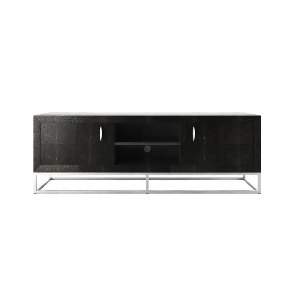 Hampton TV Unit Black Shagreen