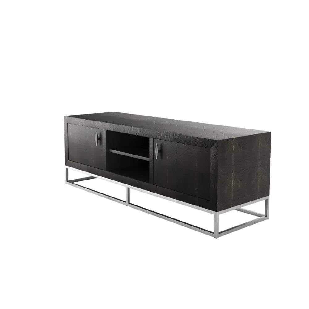 Hampton TV Unit Black Shagreen