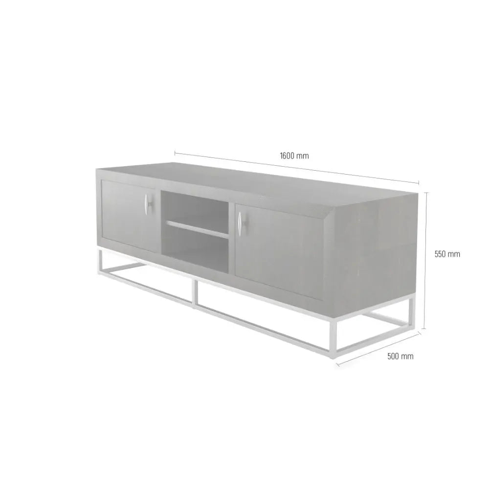 Hampton TV Unit Black Shagreen