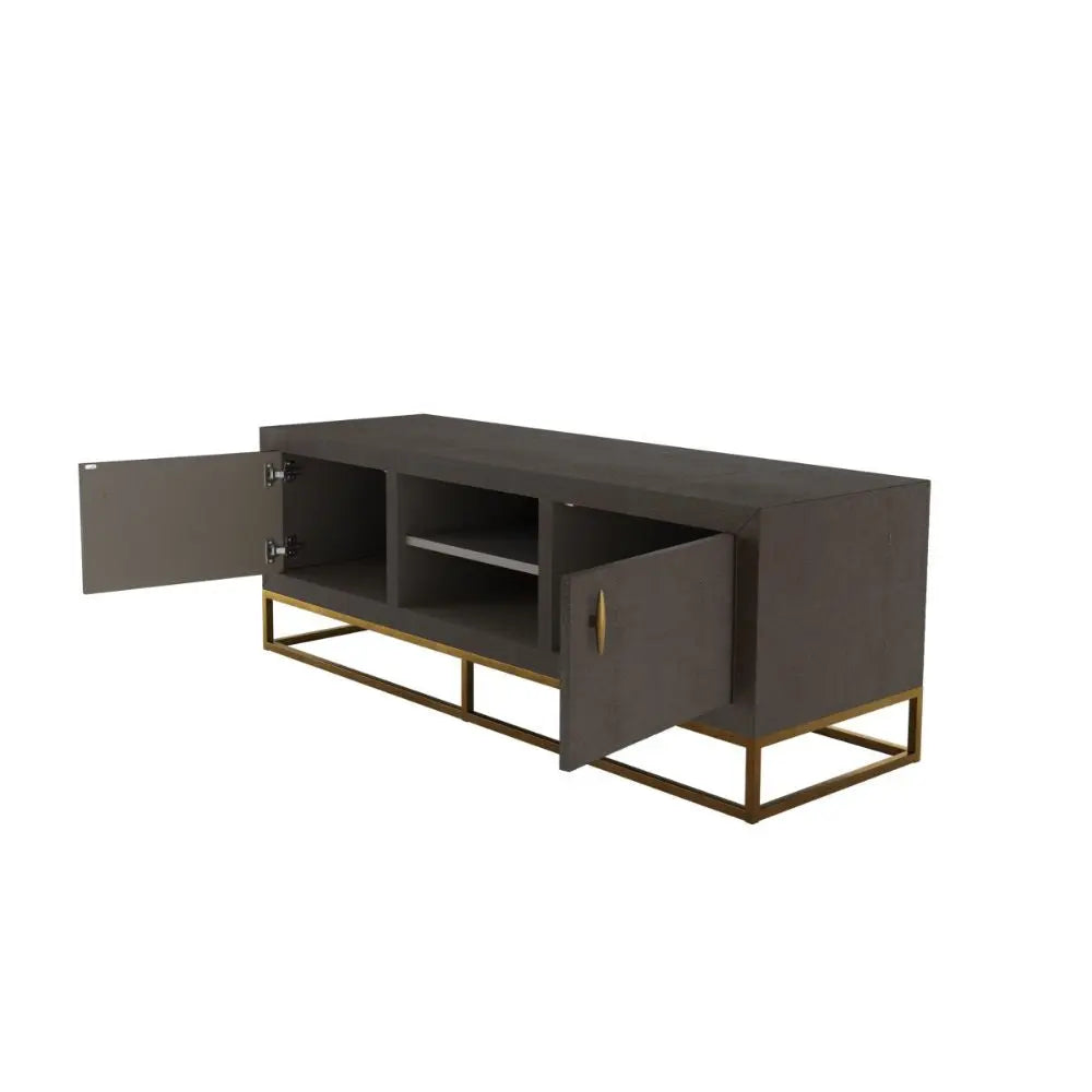 Hampton TV Unit Brown Shagreen