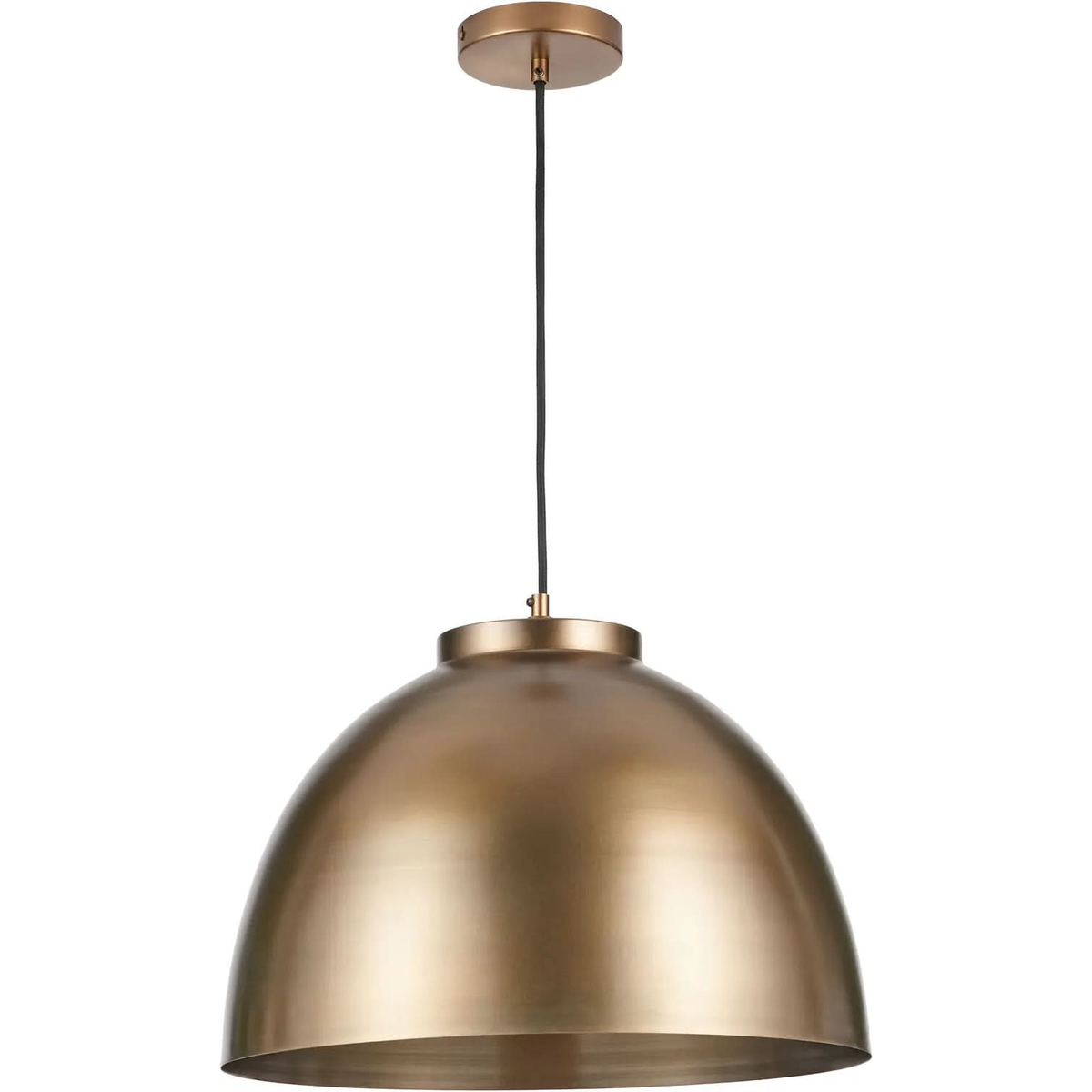 Harlem Antique Brass Domed Metal Pendant   Nicholas John Interiors