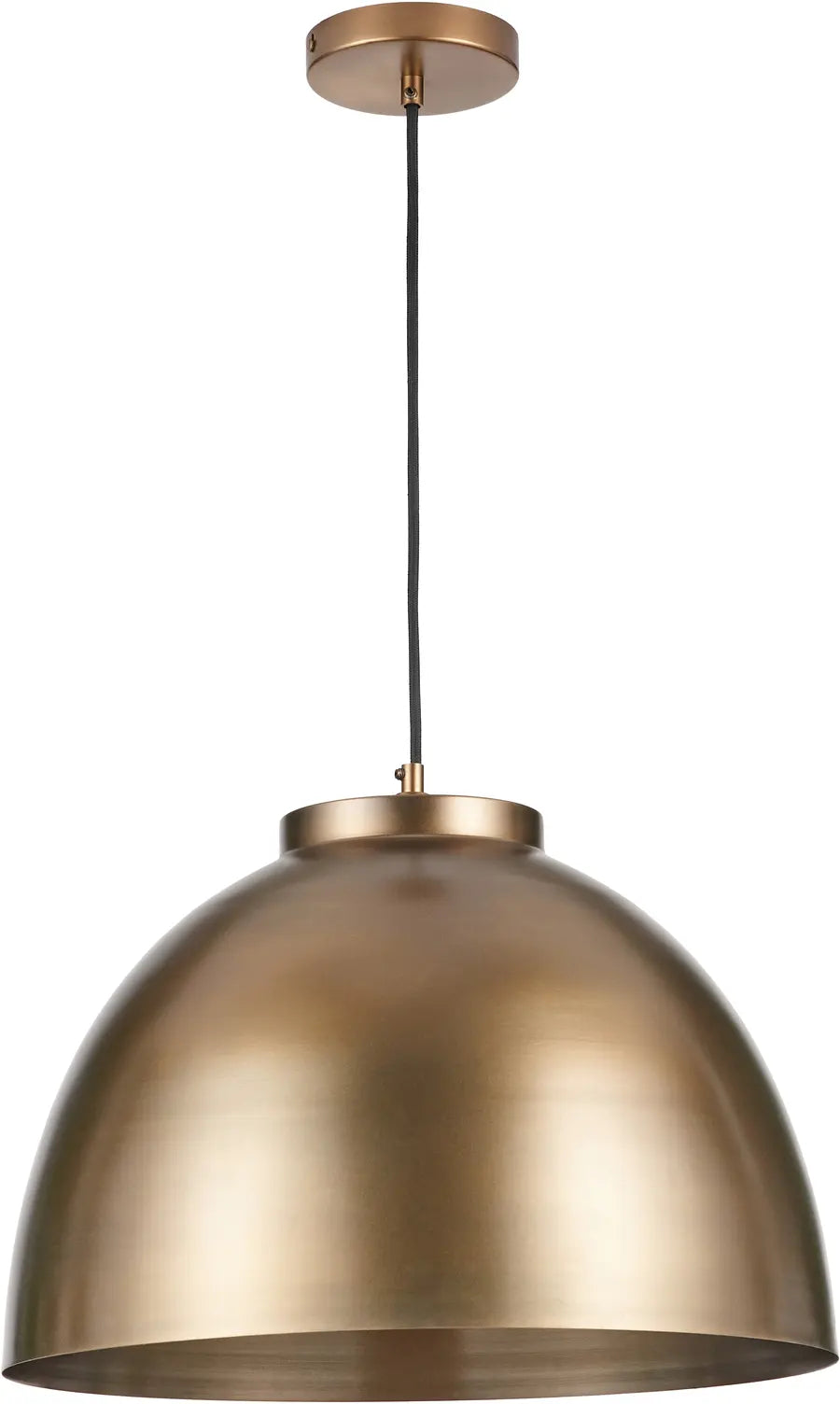 Harlem Antique Brass Domed Metal Pendant   Nicholas John Interiors