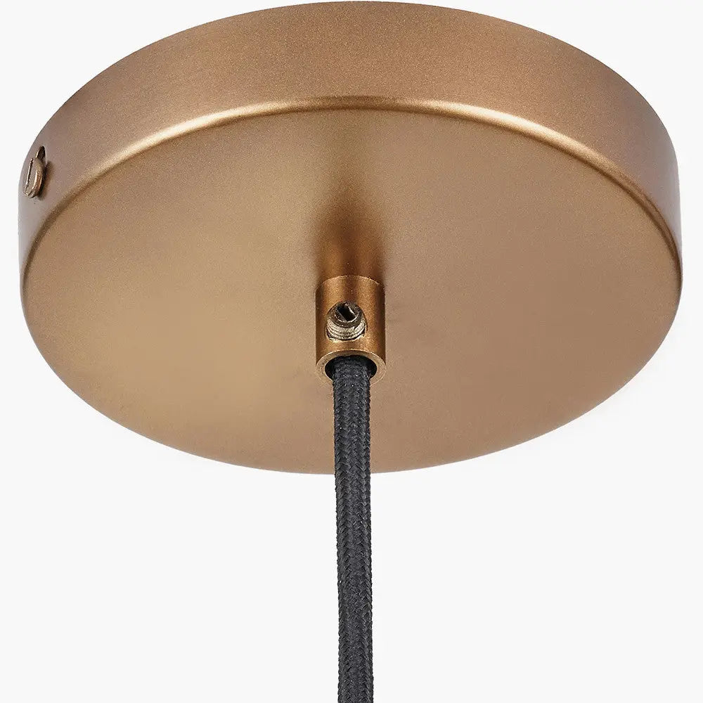 Harlem Antique Brass Domed Metal Pendant   Nicholas John Interiors