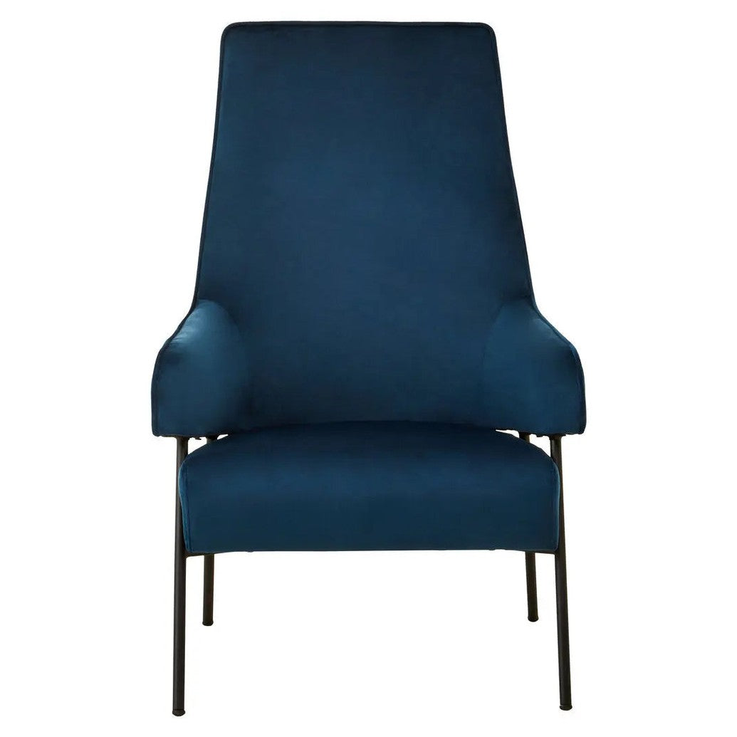 Havina Blue Velvet Chair   Nicholas John Interiors