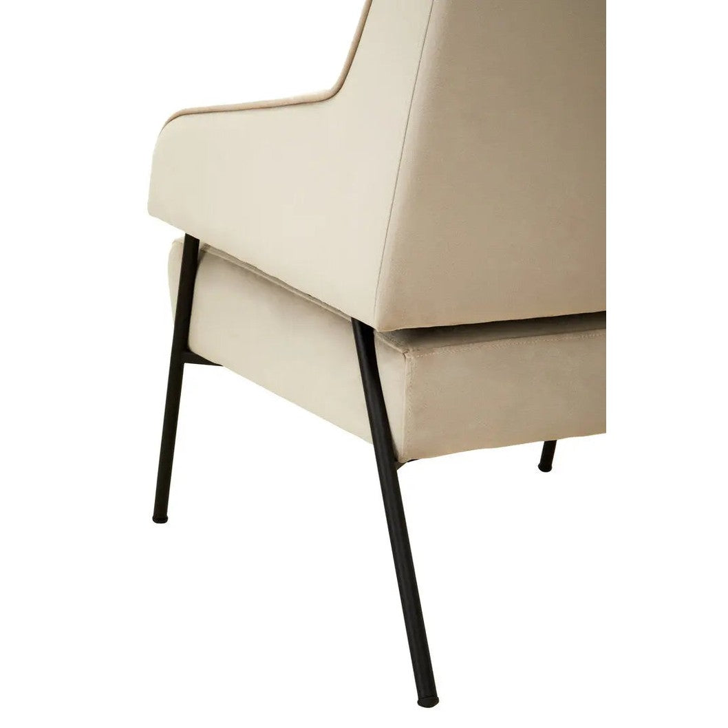 Havina Cream Velvet Chair   Nicholas John Interiors