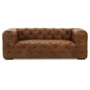 Haxton Three Seat Tufted Leather Sofa   Nicholas John Interiors