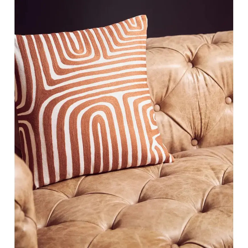 Haxton Three Seat Tufted Leather Sofa   Nicholas John Interiors