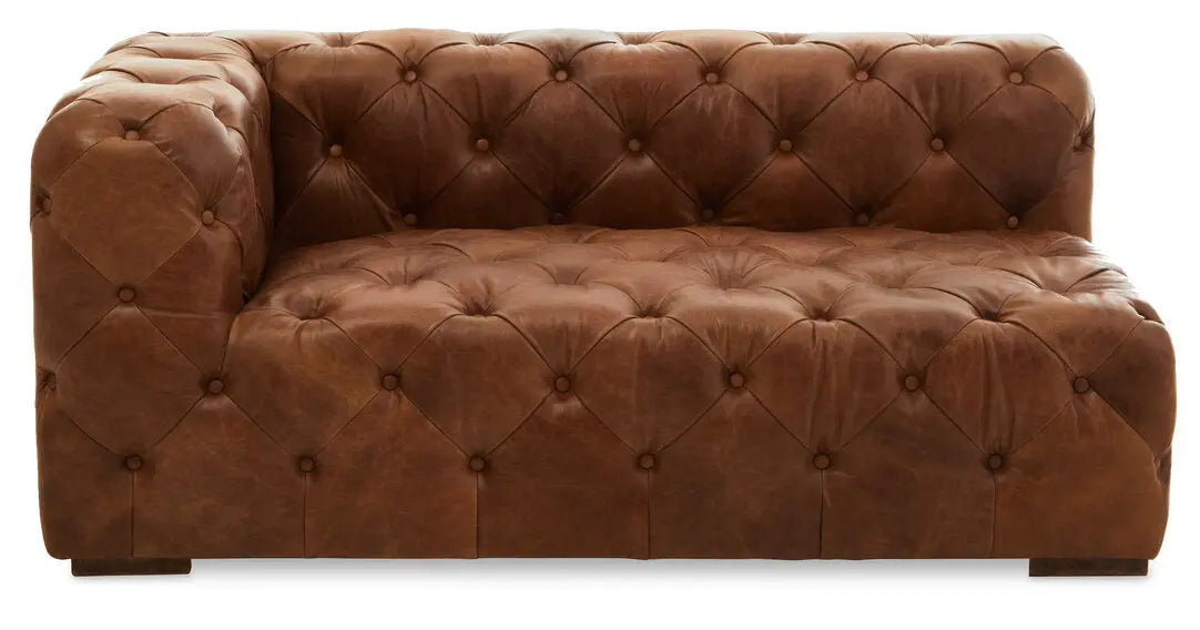 Haxton Tufted Leather Right Arm Sofa   Nicholas John Interiors