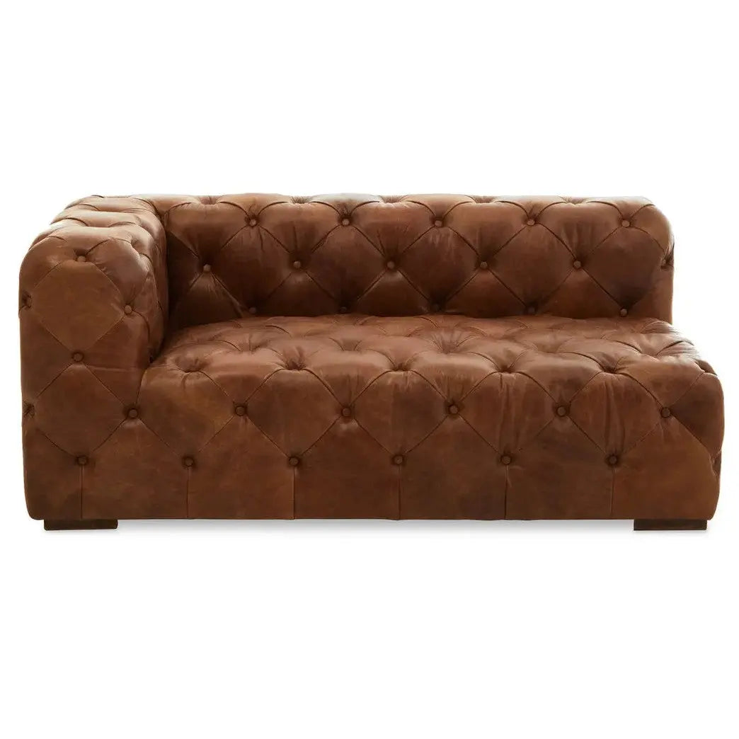 Haxton Tufted Leather Right Arm Sofa   Nicholas John Interiors
