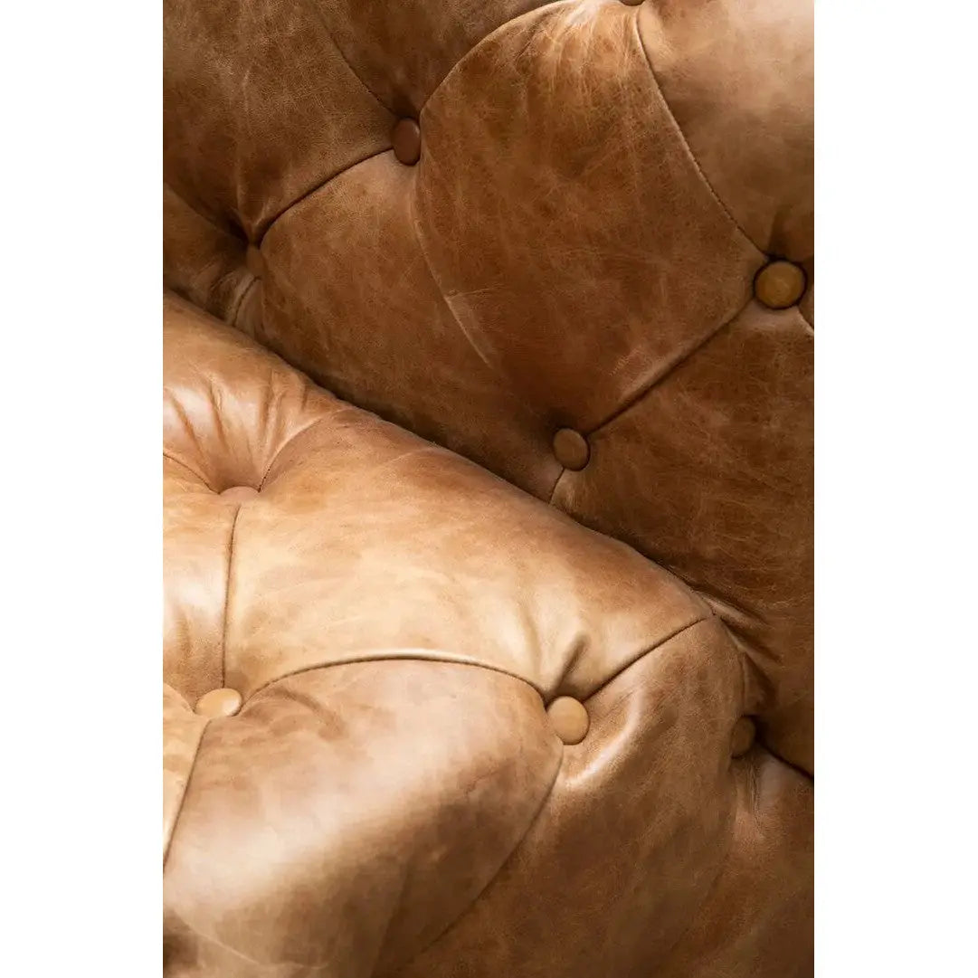 Haxton Tufted Leather Right Arm Sofa   Nicholas John Interiors