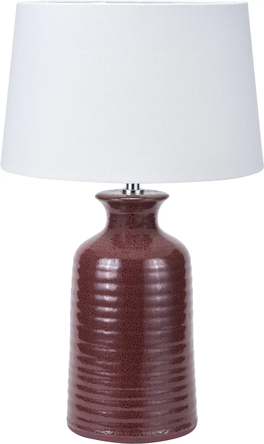 Helka Mulberry Reactive Glaze Table Lamp  Nicholas John Interiors