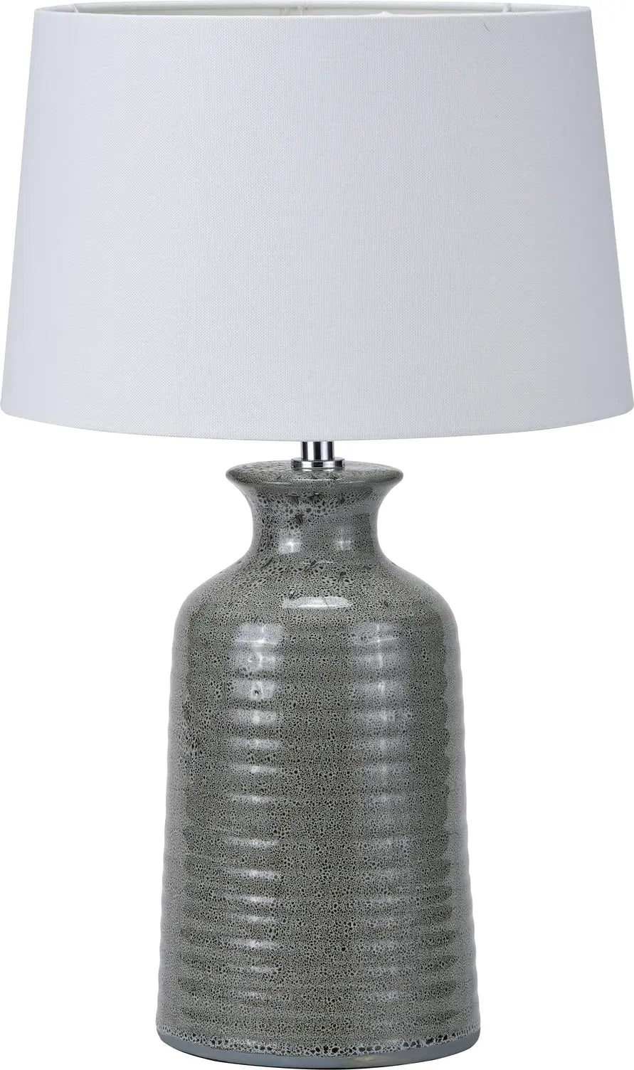 Helka Smokey Green Reactive Glaze Table Lamp  Nicholas John Interiors