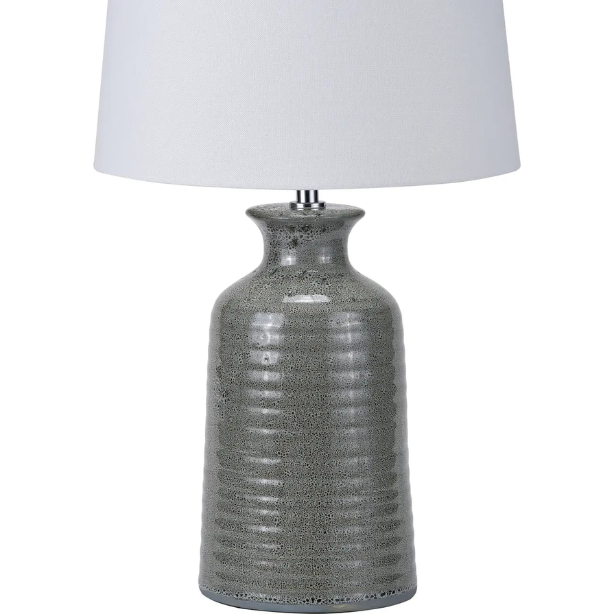 Helka Smokey Green Reactive Glaze Table Lamp  Nicholas John Interiors