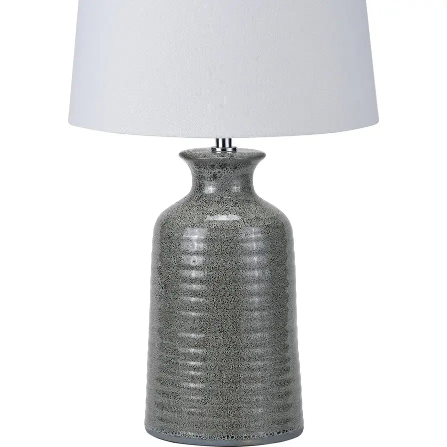 Helka Smokey Green Reactive Glaze Table Lamp   Nicholas John Interiors