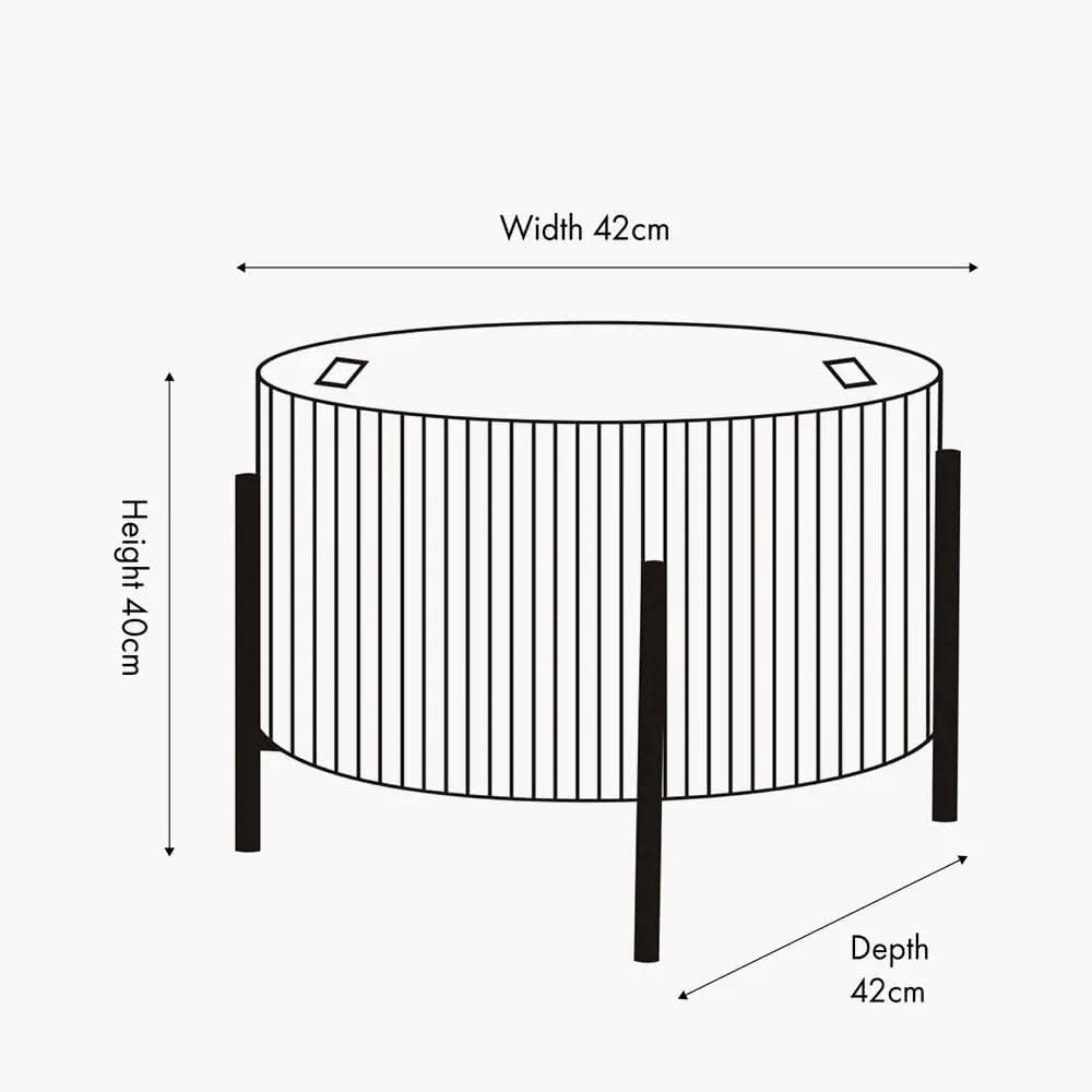 Henderson Black Wood and Black Metal Storage Coffee Table   Nicholas John Interiors