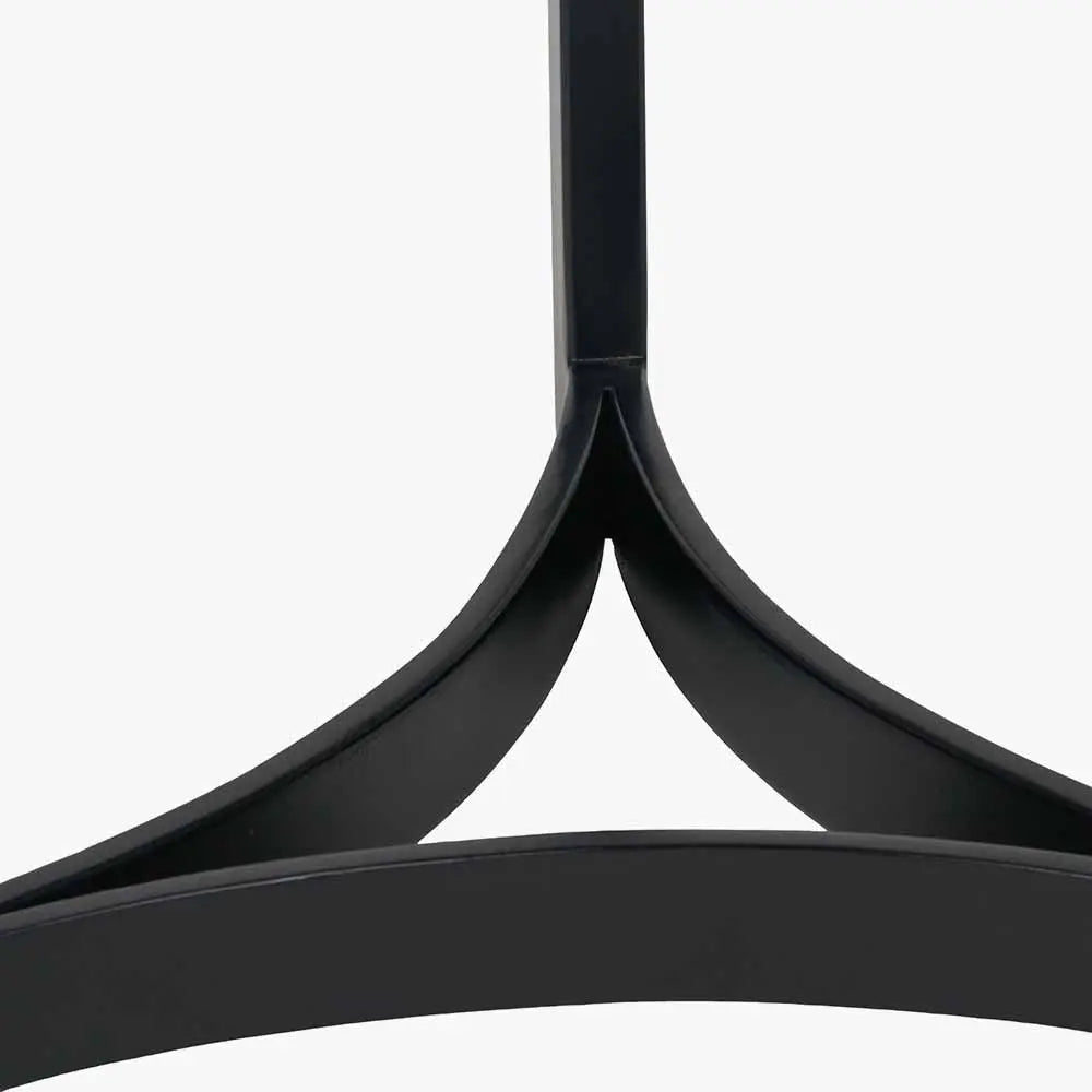 Hendrick White Marble and Black Metal Side Table  Nicholas John Interiors