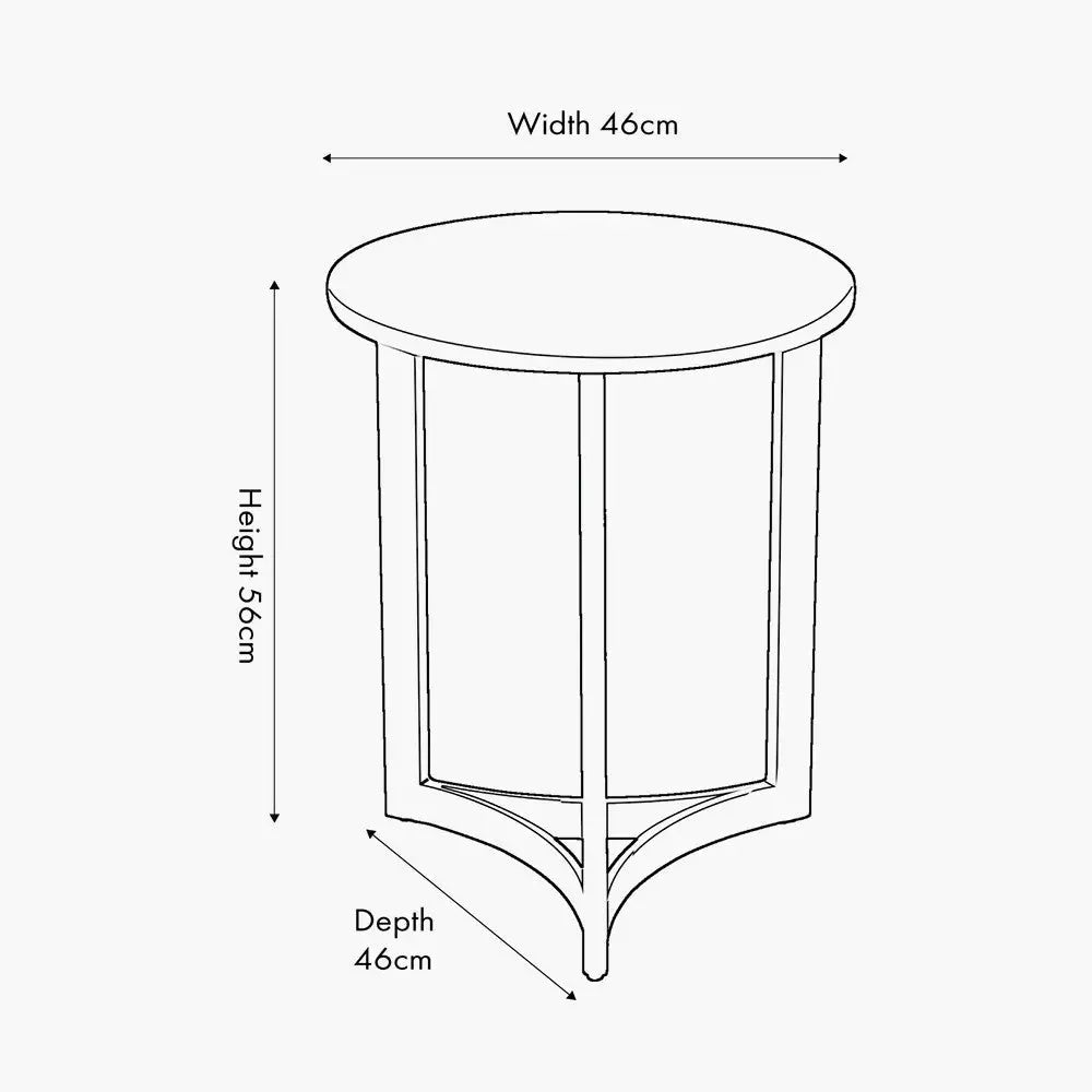 Hendrick White Marble and Black Metal Side Table  Nicholas John Interiors