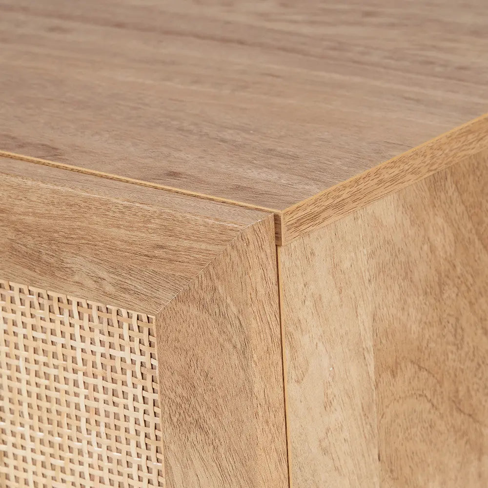Henrik Natural Rattan 2 Door Cabinet   Nicholas John Interiors