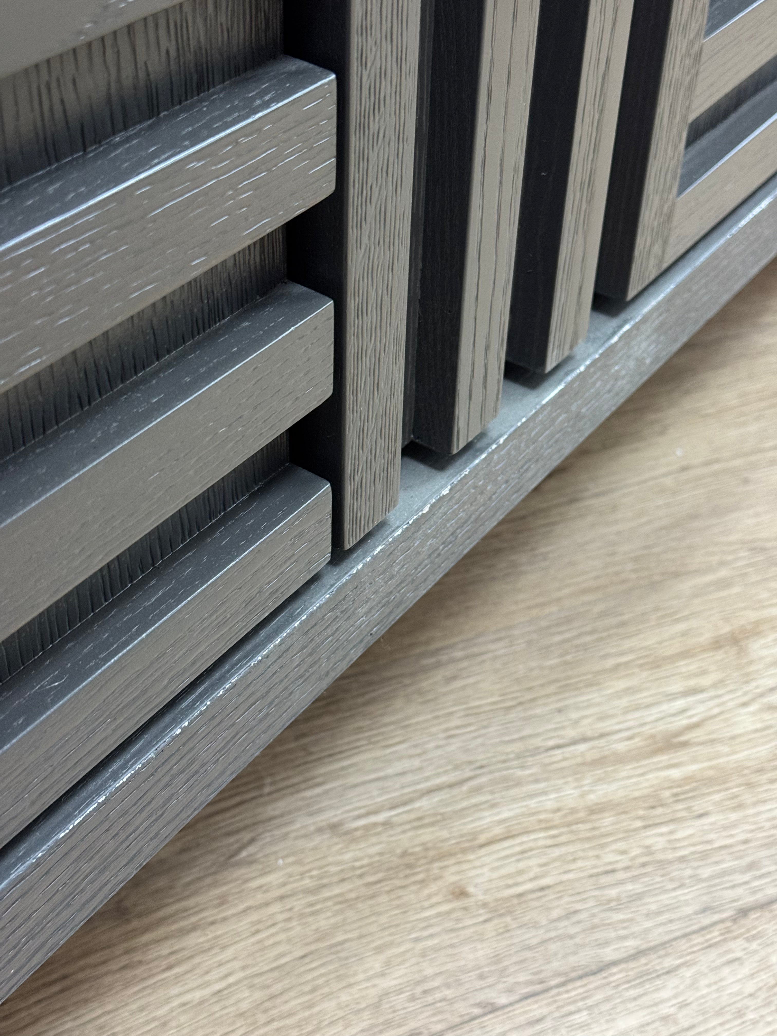 Kyoto Grey Oak 4 Door Sideboard by Berkeley Designs - OUTLET