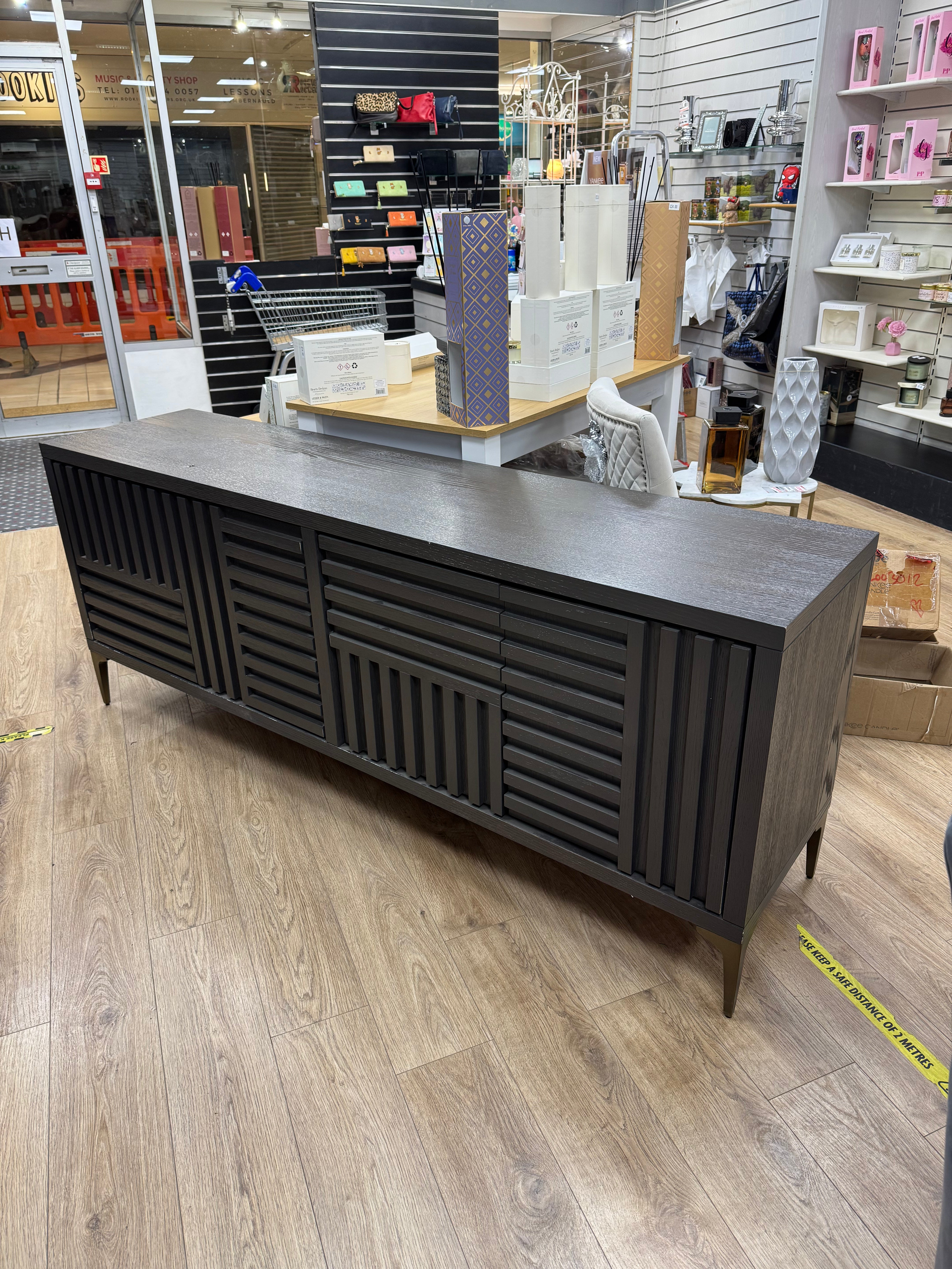 Kyoto Grey Oak 4 Door Sideboard by Berkeley Designs - OUTLET