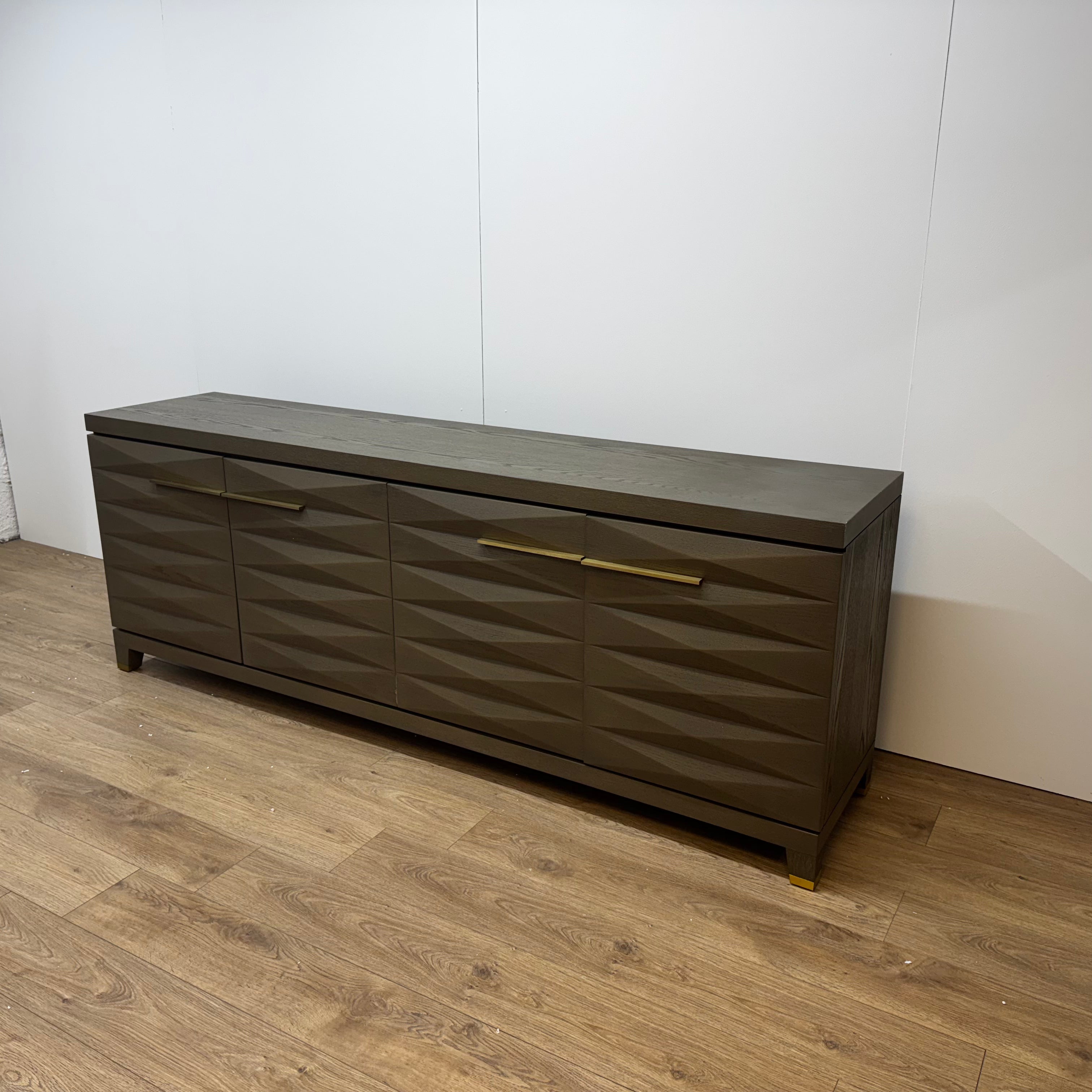 Berkeley Designs Cassis Grey Taupe Oak 4 Door Sideboard - OUTLET
