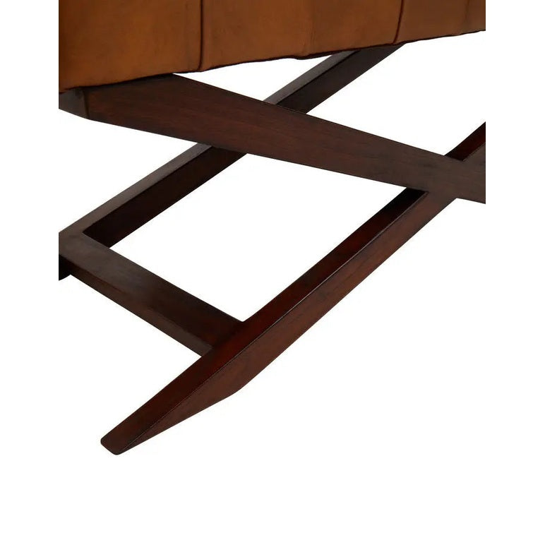 Ilva Bench with Cross Base   Nicholas John Interiors