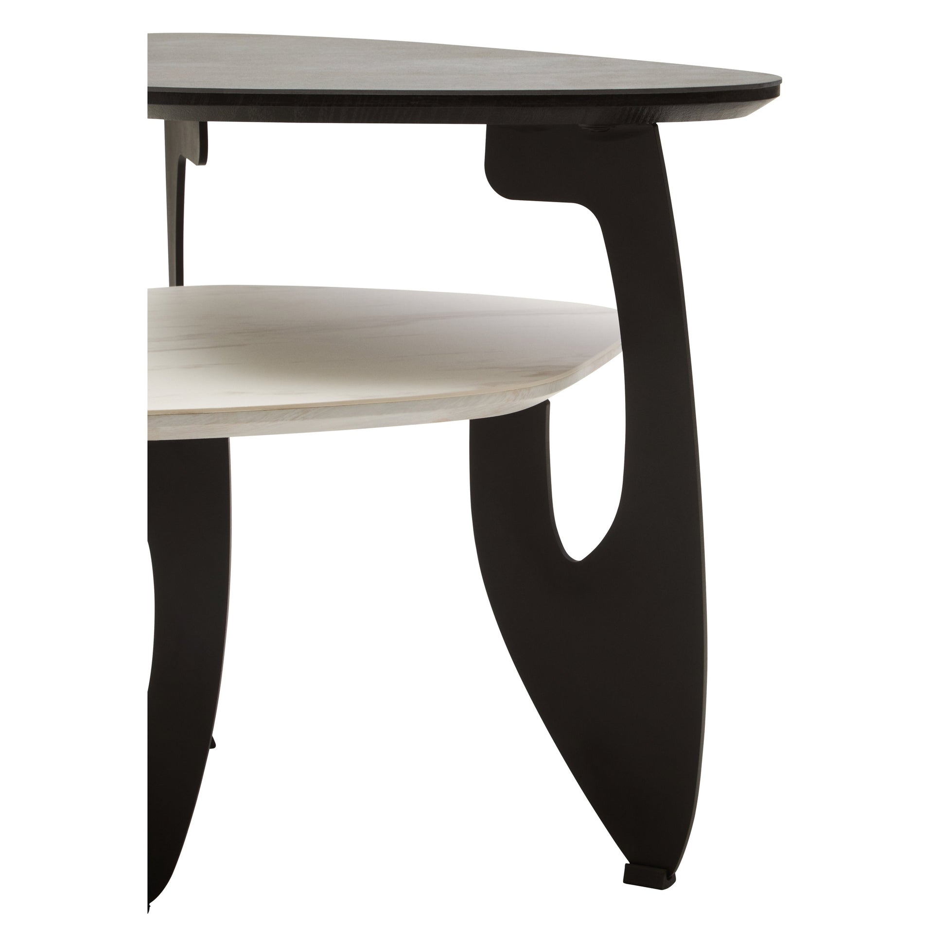 Impero 2 Tier Small Asymmetrical Ceramic Coffee Table  Nicholas John Interiors