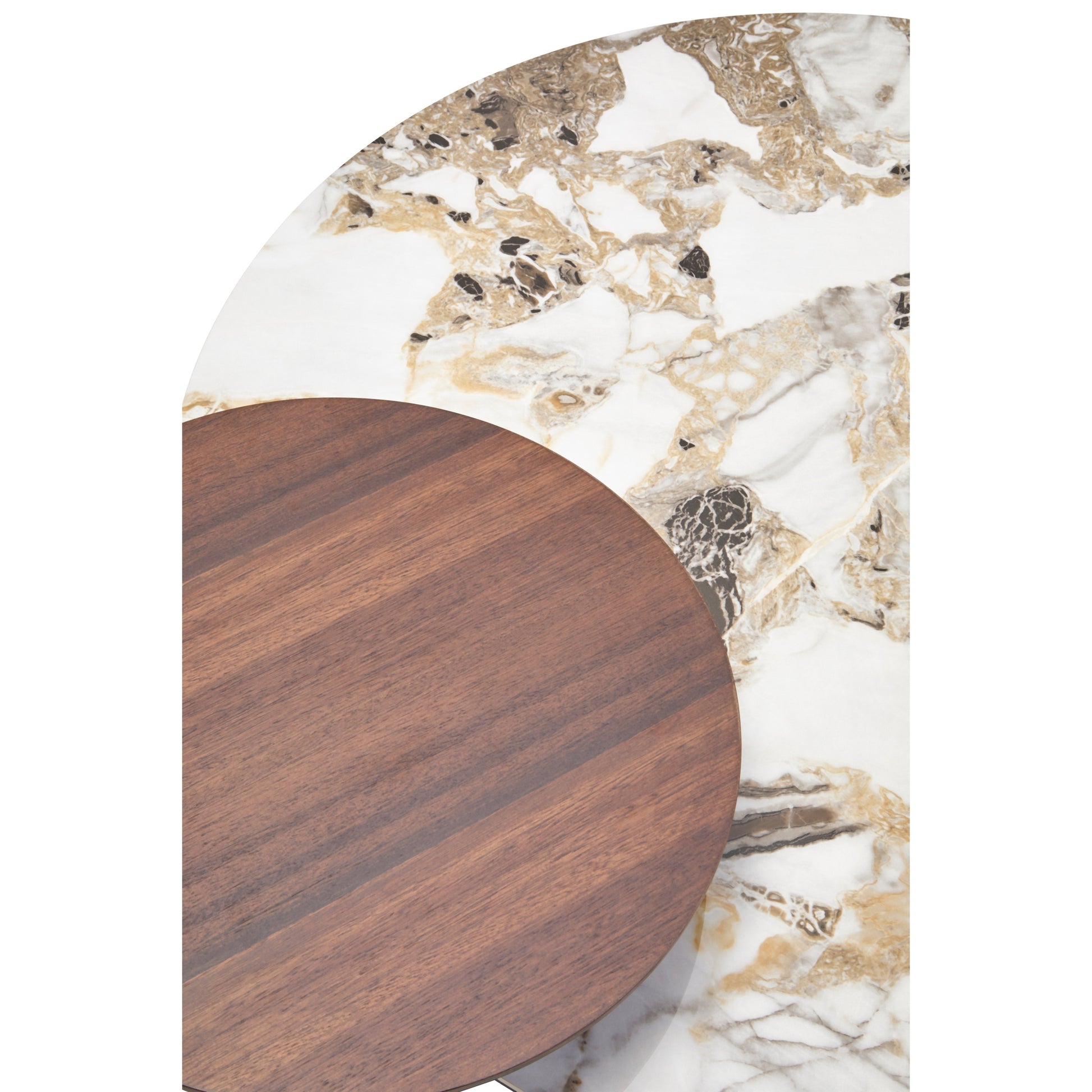 Impero 3 Tier Round Ceramic Marble Effect Coffee Table  Nicholas John Interiors