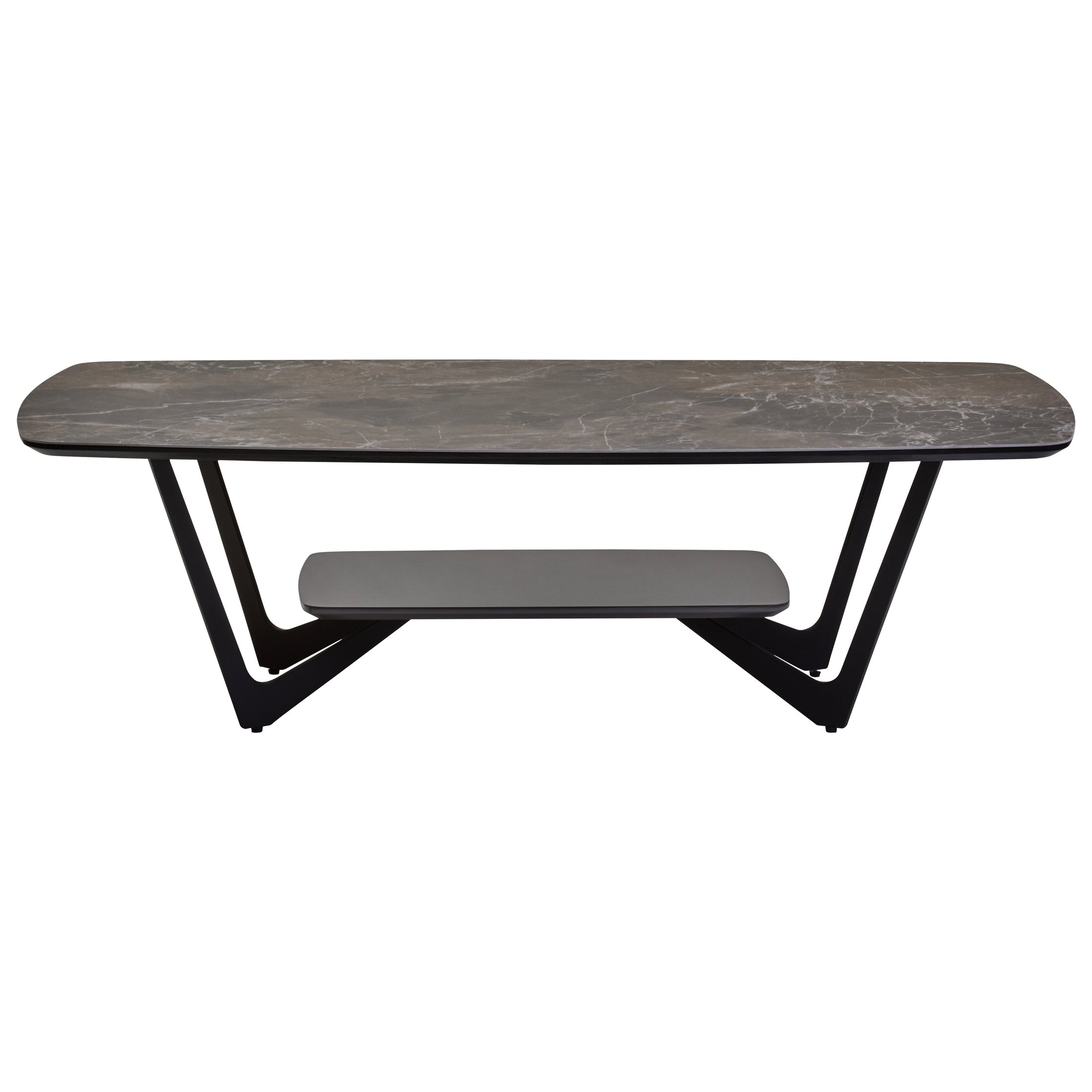 Impero Grey Ceramic Marble Effect Coffee Table  Nicholas John Interiors