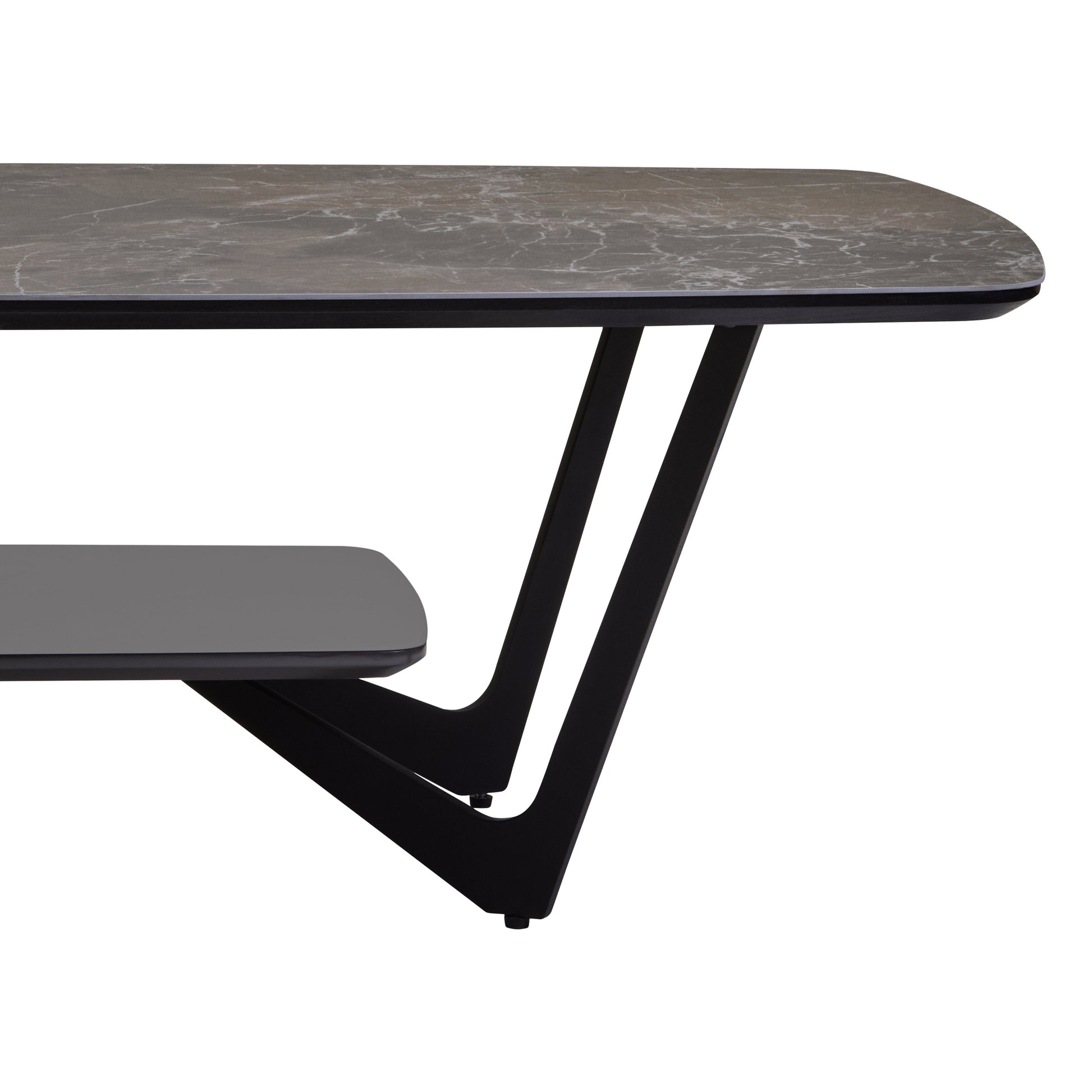 Impero Grey Ceramic Marble Effect Coffee Table  Nicholas John Interiors