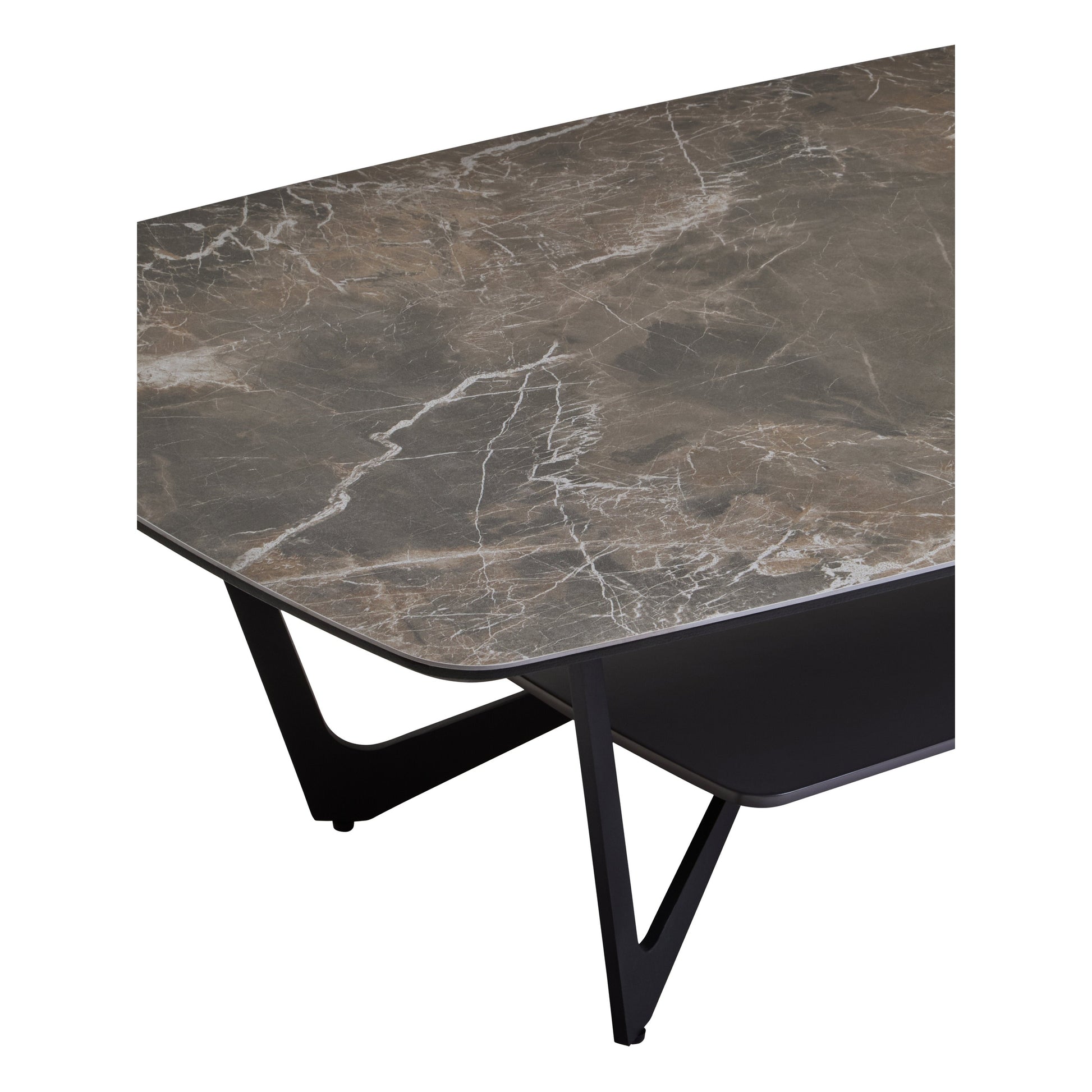 Impero Grey Ceramic Marble Effect Coffee Table  Nicholas John Interiors