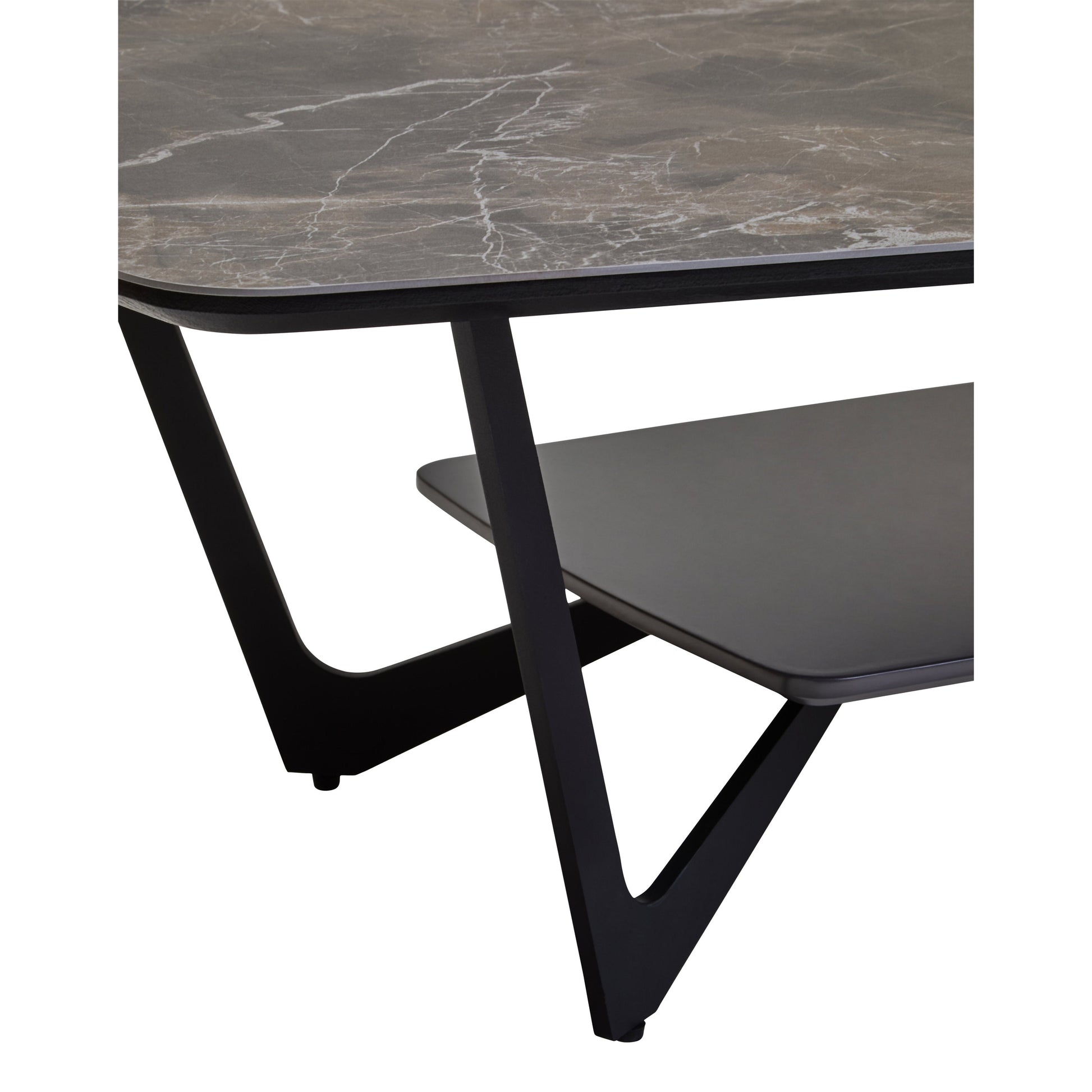 Impero Grey Ceramic Marble Effect Coffee Table  Nicholas John Interiors