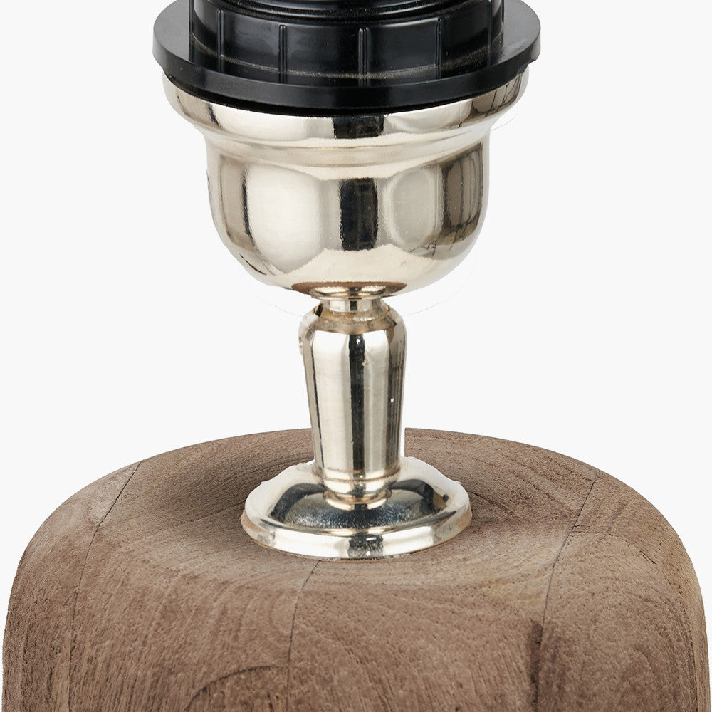 Inaya Natural Tapered Large Wood Table Lamp Base  Nicholas John Interiors