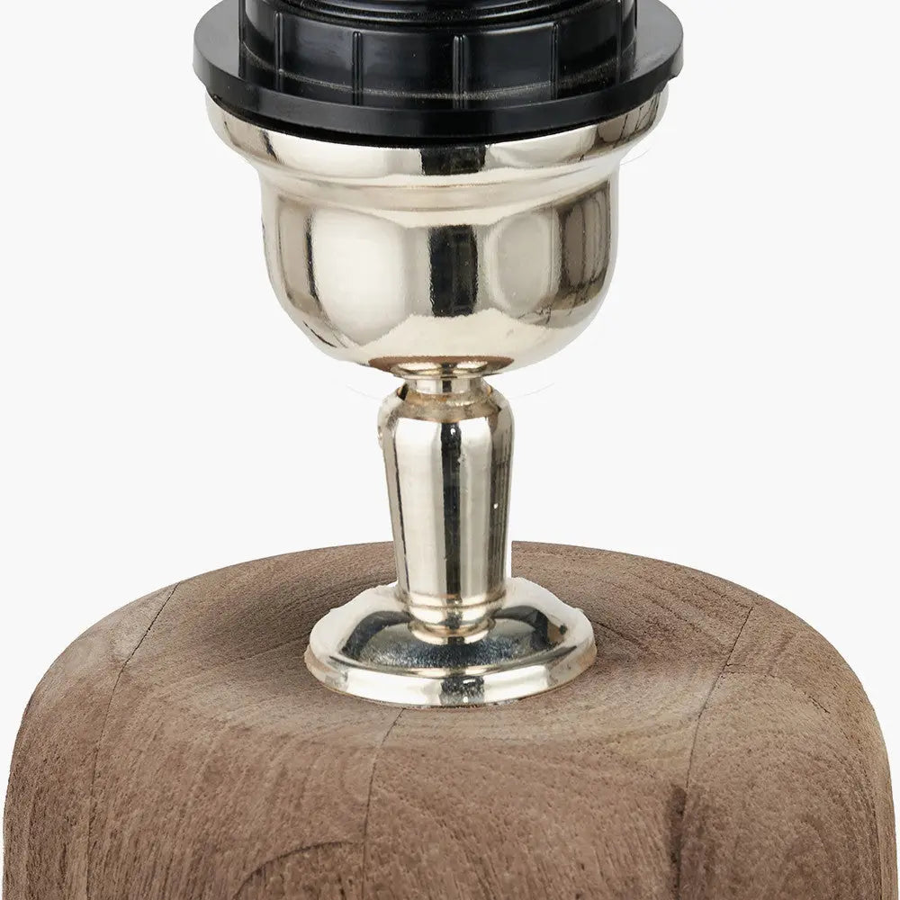 Inaya Natural Tapered Large Wood Table Lamp Base  Nicholas John Interiors