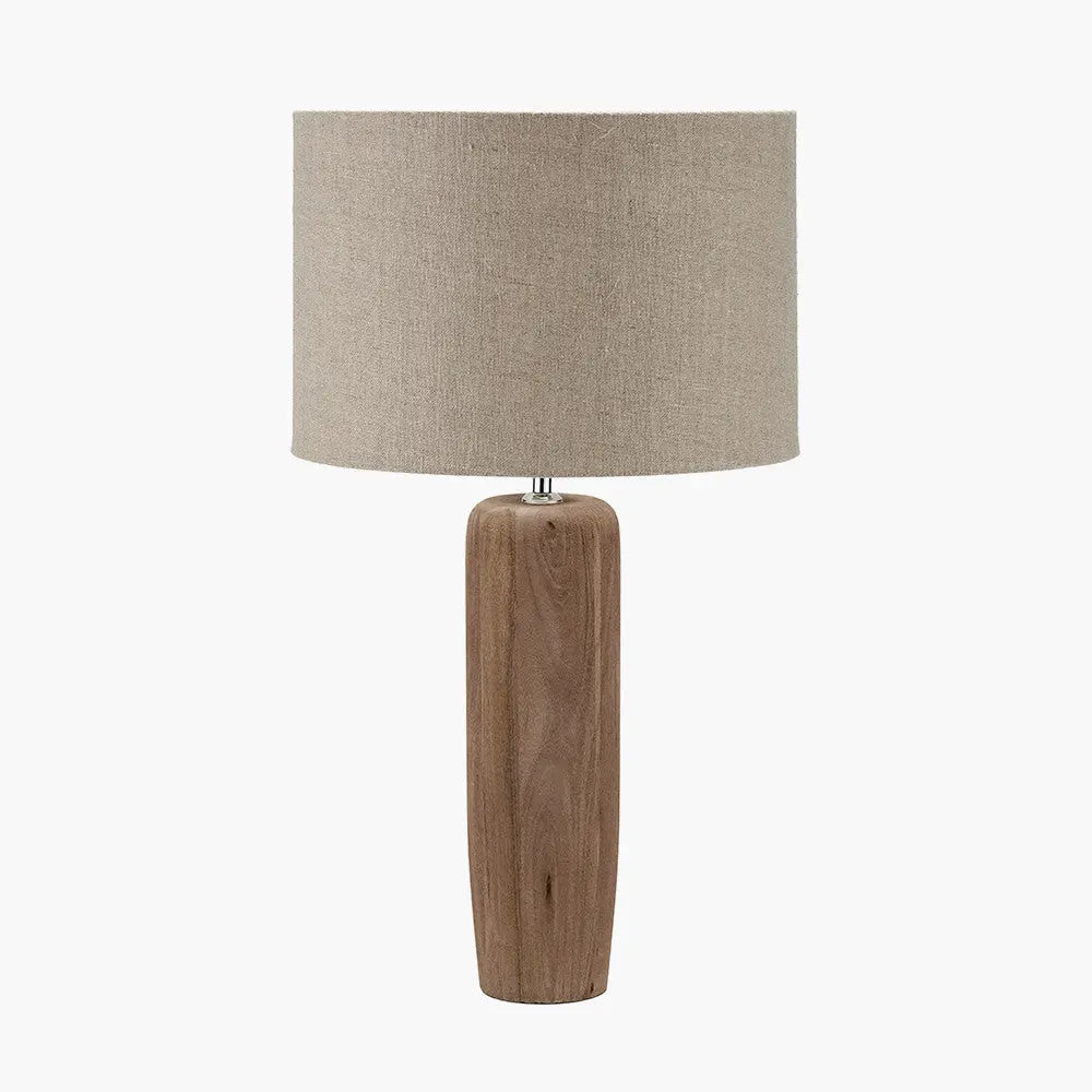 Inaya Natural Tapered Large Wood Table Lamp Base  Nicholas John Interiors