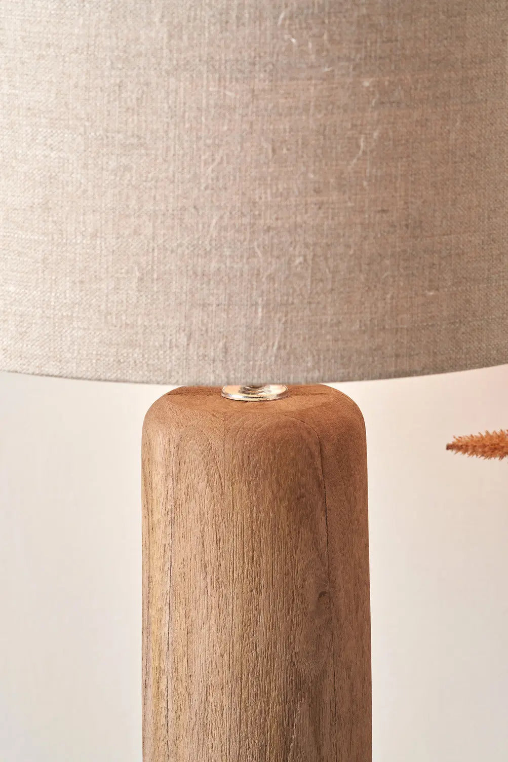Inaya Natural Tapered Wood Table Lamp Base  Nicholas John Interiors