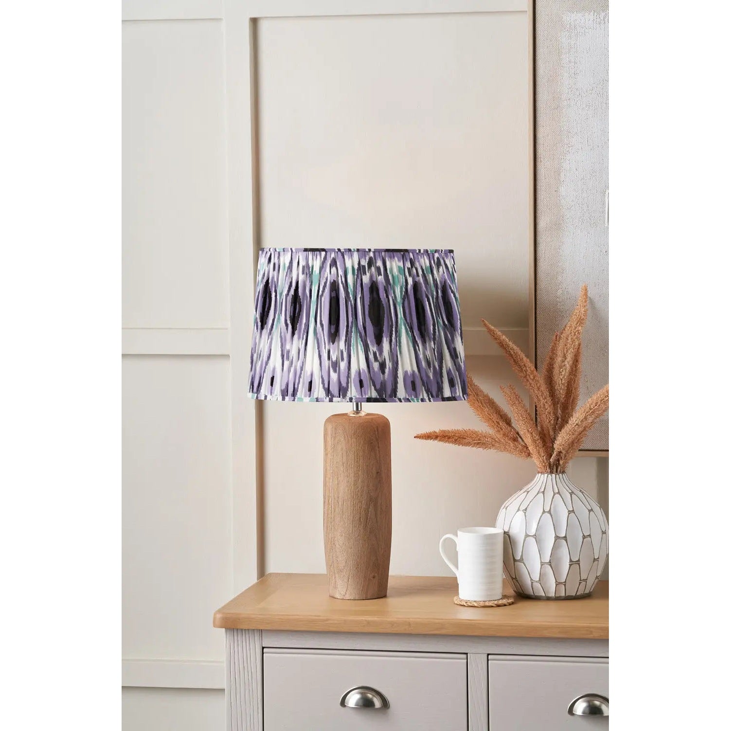 Inaya Natural Tapered Wood Table Lamp Base  Nicholas John Interiors