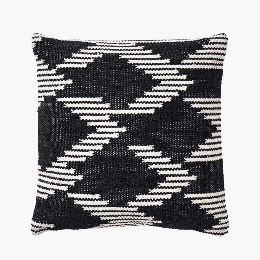 Indoor Outdoor Chevron Scatter Cushion in Black & White  Nicholas John Interiors