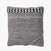 Indoor Outdoor Plaited Stripe Scatter Cushion in Grey & White  Nicholas John Interiors