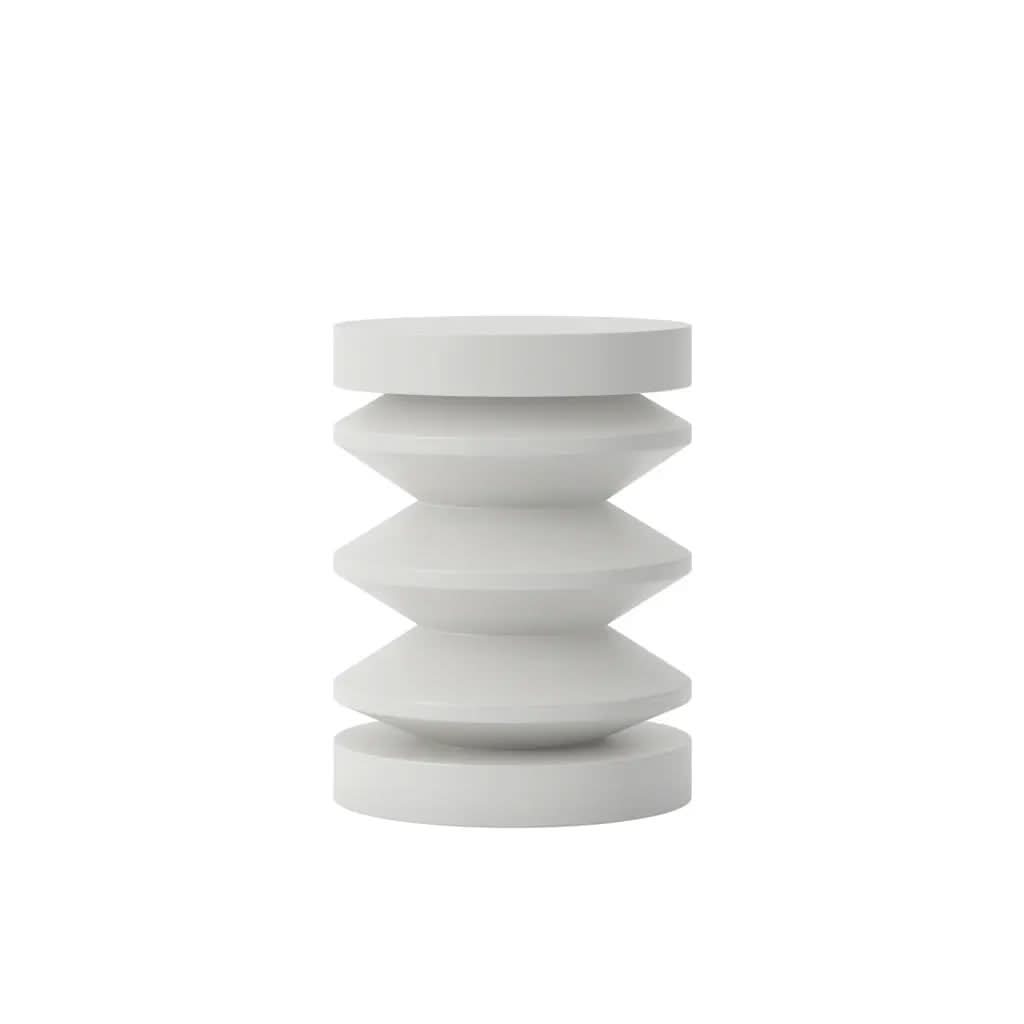 Ashford & Grey Iris White Side Table  Nicholas John Interiors