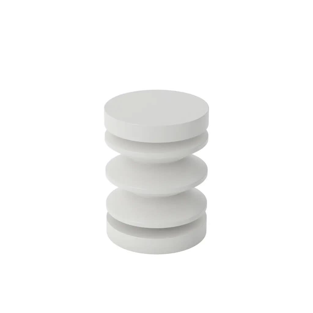 Ashford & Grey Iris White Side Table  Nicholas John Interiors