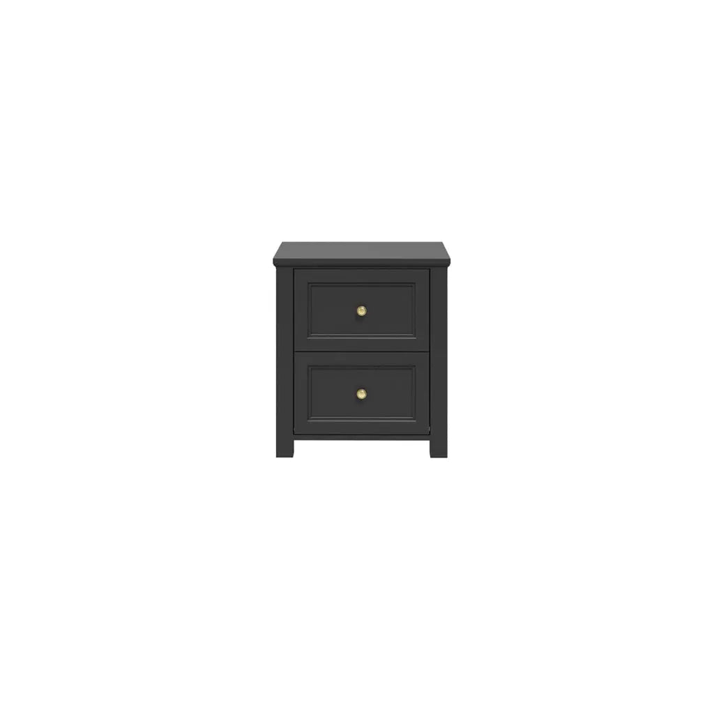 Ives Black Bedside Cabinet   Nicholas John Interiors
