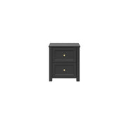 Ives Black Bedside Cabinet   Nicholas John Interiors